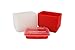Meal Prep Containers 16oz - 25 Pack- Red