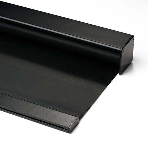 Boolegon Blackout Cordless Roller Shades, Window Blind with Thermal Insulated, UV Protection Fabric, Free-Stop System Roller Blind for Home, Office, Black, Custom Size