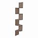 Danya B. XF11035OK Large Rustic Decorative 5-Tier Corner Floating Wall Mount Display Shelving Unit - Oak