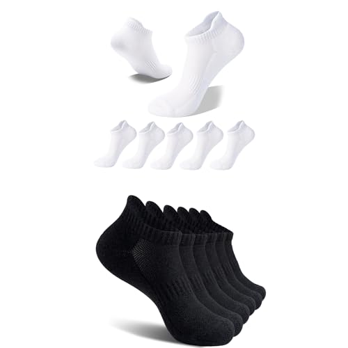 Wamicu 5 Paires Chaussettes Basses Femme+5 Paires Chaussettes Basses Homme, Para Running Travail et Loisirs