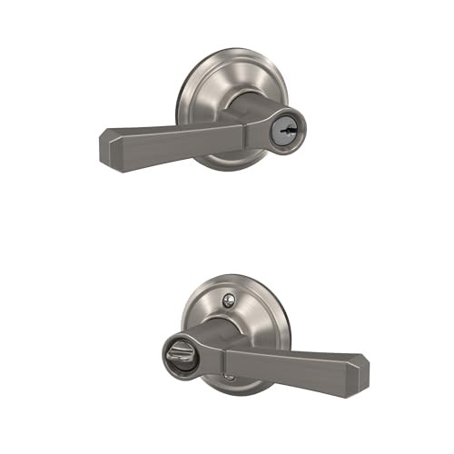 SCHLAGE F51A PLY 626 Plymouth Knob Keyed Entry Lock, Satin Chrome