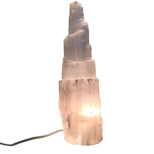 CuartoAstral Selenite Crystal Skyscraper Lamp⎪12