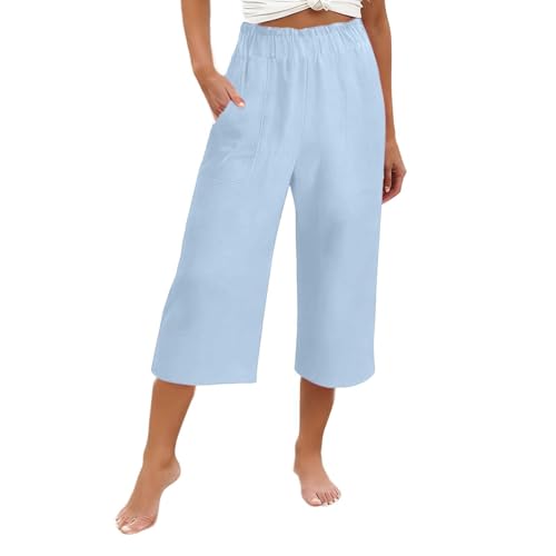 Pantalon en lin de qualité supérieure au tombé fluide et élégant pour femme raffinée