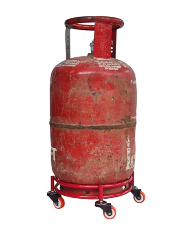 Image of Rincy Stainless Steel Wheel LPG Gas Cylinder Trolley with 4 Wheels (2 Pcs) - WNG Gas Cylinder Trolley (Multicolor, Pack of 2)