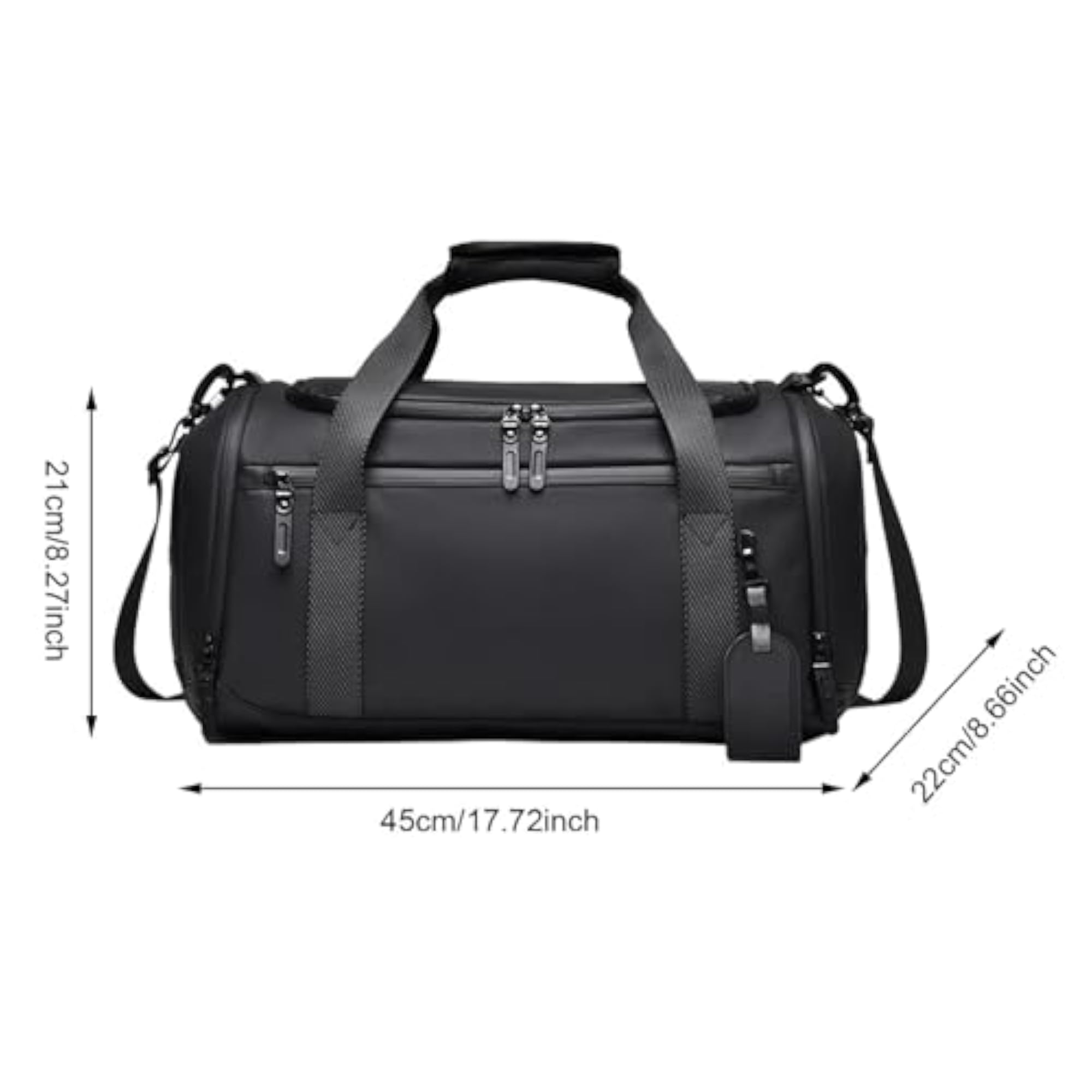 Multipurpose Garment Duffel Bag for Business Travel, Black