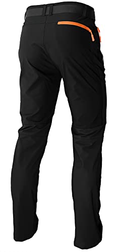 Kuseeker Mens Stretch Work Hiking Pants Quick Dry Lightweight Waterproof Outdoor Travel Climbing Fishing Pants Black 34 #TOP1