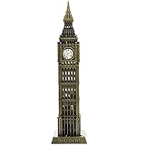 HOMSFOU Metal Big Ben Statue, Vintage London Big Ben Sculpture Building Model Collectible Figurine for Table Decor 1pcs(Bronze)