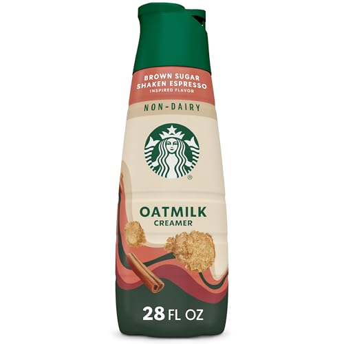 Starbucks Non-Dairy Brown Sugar Cinnamon Flavored Creamer, Oatmilk Coffee Creamer,