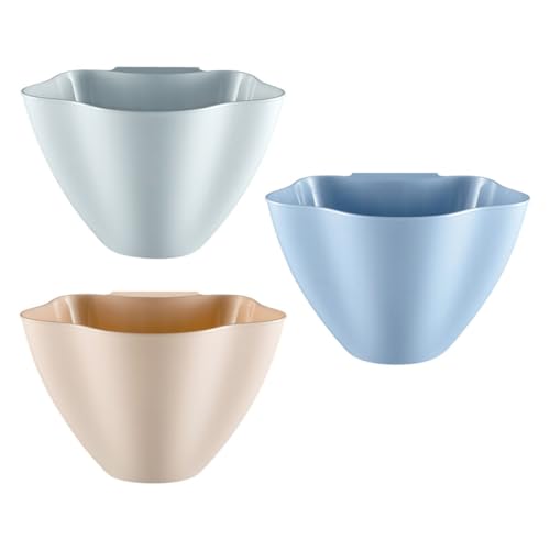 Canecas de basura de plástico colgantes 3 piezas azul, rosa y gris