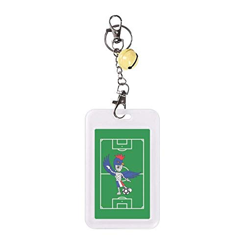 Badge de football coq gaulois France rigide et étui carte de crédit antichoc