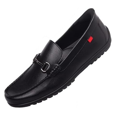 Marc Joseph New York Mens Hands Free Slip On Casual Loafers Shoes Lightweight Comfortable Buckle Driving Loafers for Men Black 12 Cover