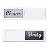 PYJLBX Spülmaschinen Magnet Sauber/Schmutzig Anzeiger - Reversierbarer Spülmaschinen-Zustandsanzeige/Geschirrspüler Kühlschrank Magnet mit Optionalem Klebepad - Leicht Ablesbar & Verschiebbar, Weiß