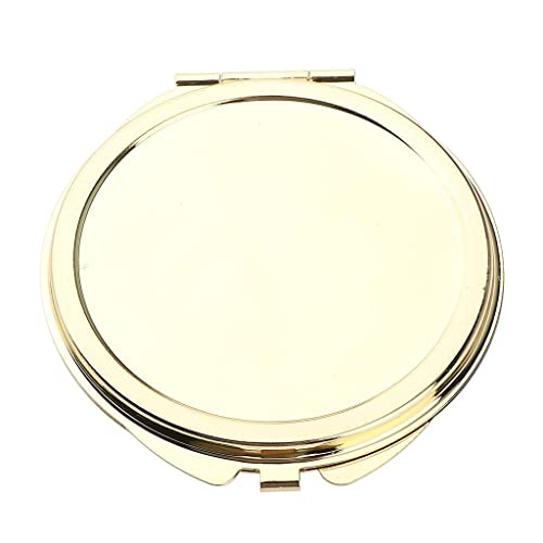Miroir portable double pliage or 6x6 cm compact pour fêtes et maison - 3