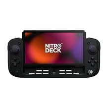 CRKD Nitro Deck+ Handheld Pro Controller for Nintendo Switch & OLED Model - TV Dockable - Programmable Sidekicks & Back Buttons - True Collection System (Clear White Edition)