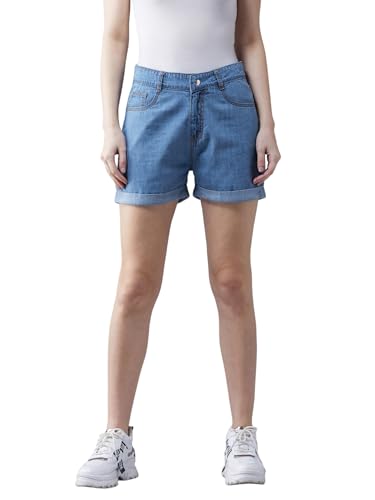 Image of Dolce Crudo Women's High Rise Denim Shorts - Relaxed Fit