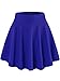 DJT FASHION Shorts for Women Basic Versatile Skorts Casual Stretchy Flared Skater Golf Tennis Mini Skirts with Shorts Large Deep Royal