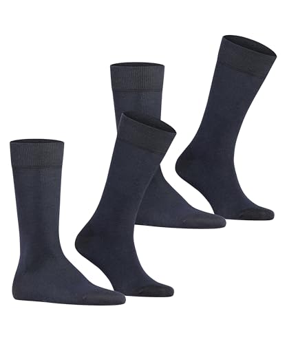 FALKE Men's Happy 2-Pack Dress Socks, Stripe Pattern, Business Casual 6