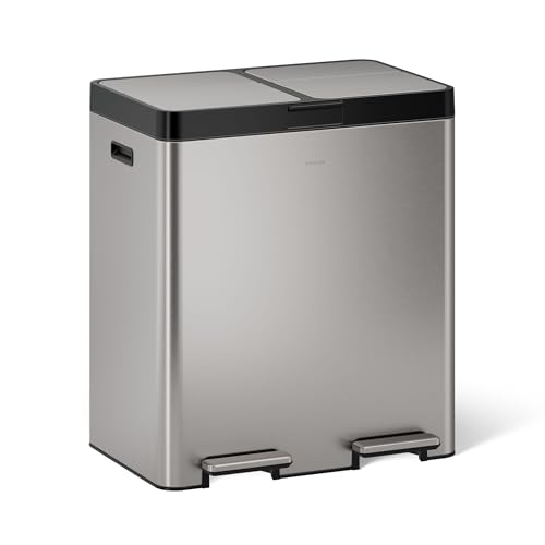 Basurero rectangular de acero inoxidable 82 litros