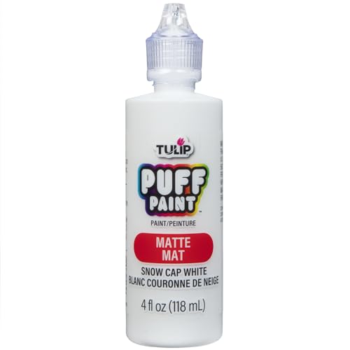 Tulip Dimensional Fabric Paint 15554 Dfpt 4Oz Matte Snow Cap White