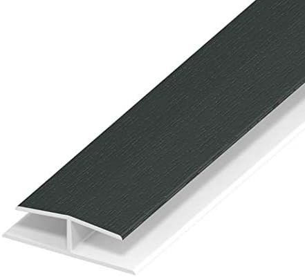 Eurocell Anthracite Grey Soffit Trim - PVC Plastic Jointing Trim - 9mm Board/Panel Joint - 1m Length - Hides Unsightly Joins