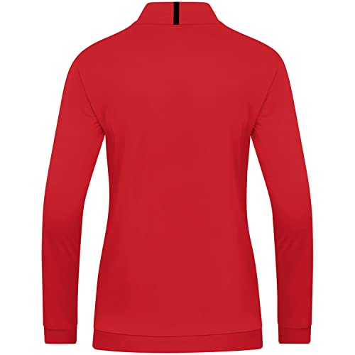 JAKO Damen Polyesterjacke Challenge, Rot/Schwarz, 38 – Ansicht 3