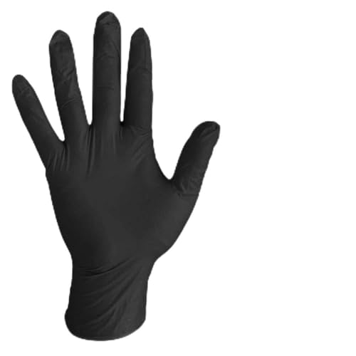 Genérico Guantes de Trabajo Resistentes al Desgaste. 20pcs / Negro Guantes Desechables de látex Azul lavavajillas/Cocina/Trabajo/Caucho/Jardín Guante Universal for la Izquierda y la Mano Derecha