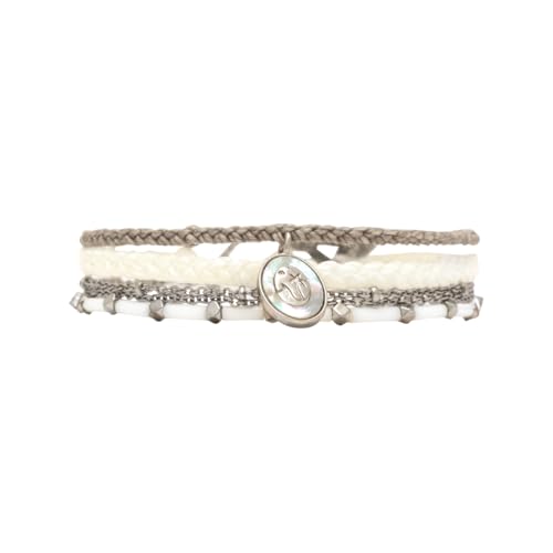 Pura Vida Bracelets Pack Silver Frost Style Pack - 3-Piece Boho Bracelet Stack