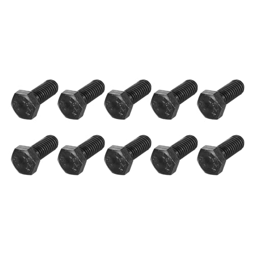 Image of METALLIXITY Hex Bolts (M8-1.25x20mm) 20Pcs, 12.9 Grade Carbon Steel Fully Threaded Black Oxide, Coarse Thread UNC Hex Head Screw Bolt - for Mechanical Repair