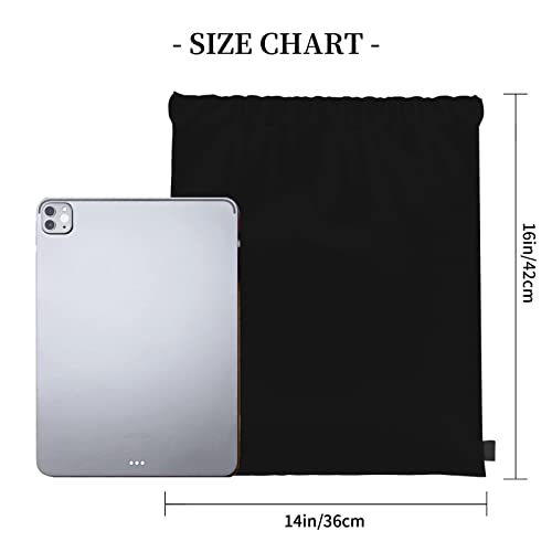 Custom Black Draw String Back Bag With Image Personalized Printing Drawstring Backpack Add Your Own Logo Name Text For Sport Gym Bag - Image 5