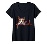 Photo Gallery donna basenji dog heartbeat ecg divertente i miei cani sono il mio cardio maglietta con collo a v Photo Gallery donna basenji dog heartbeat ecg divertente i miei cani sono il mio cardio maglietta con collo a v