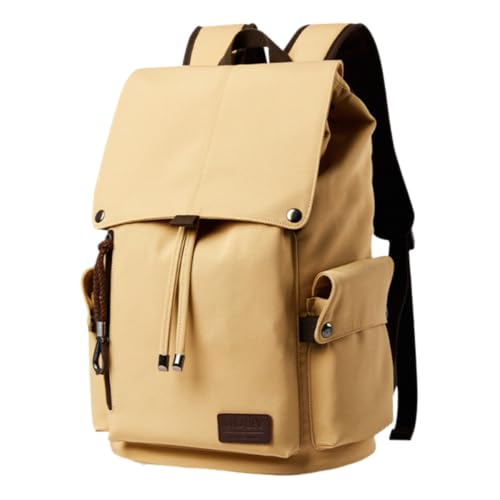 Waterproof Laptop Backpack, 15-inch Compatible, Daily Commuter Bag, 17.3x11.8x6.7 inches, Retro Design (Khaki) - Main Image