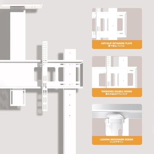 Soporte móvil universal para TV de piso 32-80in miniatura 5