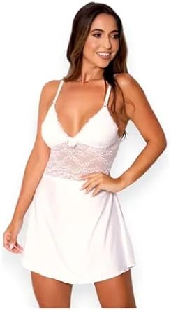 Camisola de renda, sem bojo, com detalhe em renda, sexy, linha noite, pijama