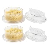 Garlic Crusher 2 Pack Transparent Plastic Garlic Mincer with Rotary Grinder Easy Twist Chop Tool Dishwasher Safe Mess Free Kitchen Gadget