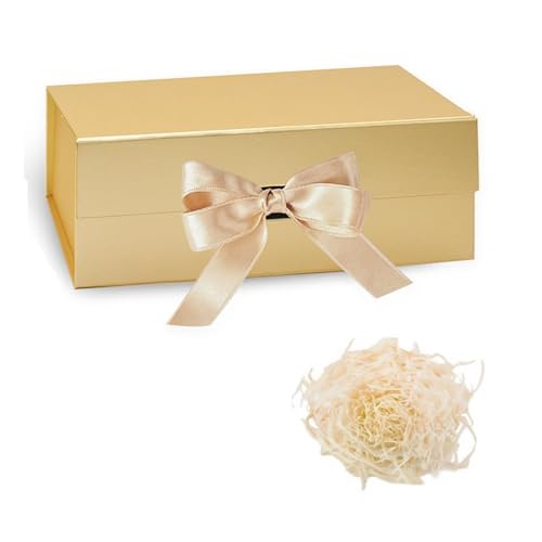 Scatola Regalo In Oro Con Coperchio, Scatola Regalo Pieghevole Con Coperchio, Scatola Regalo Di Compleanno, Scatola Regalo Con Biglietti Di Auguri, Confezione Regalo Per San Valentino