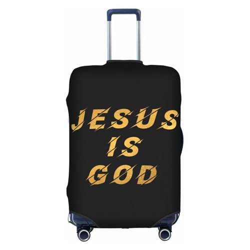 Travel Luggage Cover Jesus Is God Fashion Washable Baggage Suitcase Protector Fit For Luggage Medium