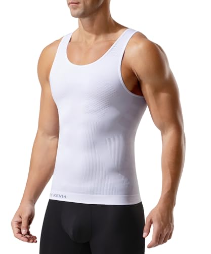 Casey Kevin Débardeur de Compression Homme Gain Ventre Plat - T-Shirt Compression Homme Niveau 5, Gainant pour Morphologie, Sport et Quotidien