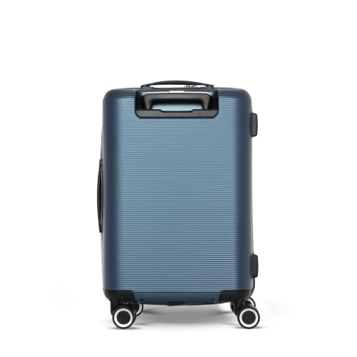 Image of Samsonite Trolley Bag Suitcase for Travel | STAREN 55 Cms Polycarbonate Hardsided Small Check-in Luggage Trolley Bag, Navy