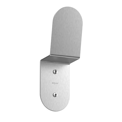 Image of Aquor Stainless Steel Garden Hose Hanger, Sleek Hook for Outside Wall or Garage, Heavy Duty Garden Hose Holder Wall Mount for Storage - Bracket Holder for up to 75 ft x 5 /8 inch