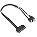 1pcs 2.5 inch Hard Disk Drive SATA 22Pin to eSATA Data USB Powered Cable Adapter for Optimized Suitable for SSD Support UASP SATA IIIEC-SSHD