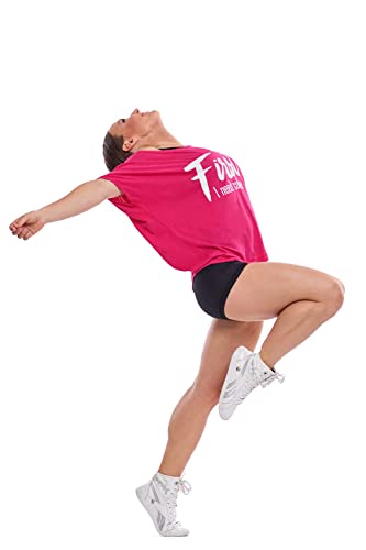 WINSHAPE Damen Ultra Leichtes Modal-kurzarmshirt Mct002 Mit Weißem Glitzer-aufdruck „first Need Coffee” T-Shirt, Deep-pink-weiss, S EU