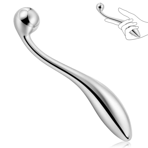 FST Stainless Steel Butt Plug 6.7 Inch Double Ended Dildo for G-spot Stimulation Prostate Massage Long Anal Plug Personal Massager Adult Anal Sex Toys for Men Women Couples