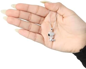 PEANUTS Snoopy Officially Licensed 45.7 cm Silver Plated 3D Pavé