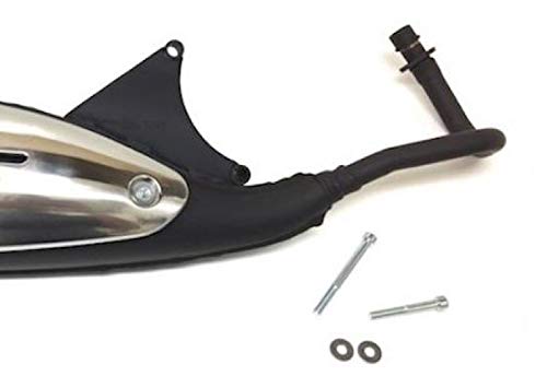 Auspuff Ersatz-Auspuffanlage passend für Aprilia Mojito, Piaggio Vespa ET2, LX, LXV, S 50 (2-Takt) | E-geprüfte original-Optik für 50ccm Piaggio-Motoren