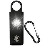 Spartan Defense - The Original Personal Safety Alarm for Women - Loud Siren, Strobe Light and Key Chain 2.0 Version (Black)