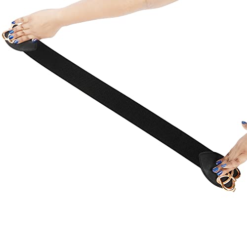 Belle Vous Zwarte Vintage Elastische Stretch Taille Riemen Voor Dames (4 Stuks) - 4 Stijlen - Brede Retro Mode Tailleband Riemen voor Jurken - Image 4