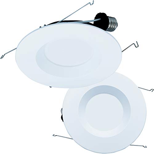 AH Lighting Smooth Reflector Trim Retrofit Kit, 6 Inch Dimmable LED 5CCT Downlight Recessed Lighting, 14 Watt, 1000 Lumens, Round Panel, ES Qualified, UL Listed