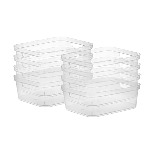 Sterilite Medium Storage Bin, Clear Plastic Organizing Container, 8-Pack