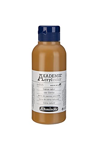 Schmincke - AKADEMIE Acryl color, Siena natur 250 ml, 23655027, feine Künstler-Acrylfarbe, brillant, hoch lichtecht und kadmiumfrei, für Acrylmalerei, Mixed Media