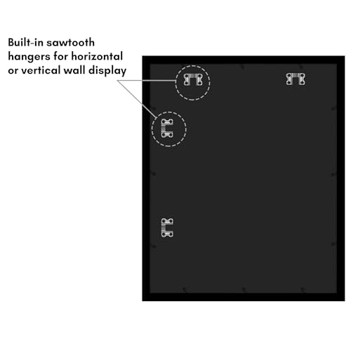 Americanflat 21x26 Picture Frame with Polished Plexiglass - Black Picture Frame - Wide Photo Frames Made of Engineered Wood for Vertical or Horizontal Wall Display - Epic Collection - Black